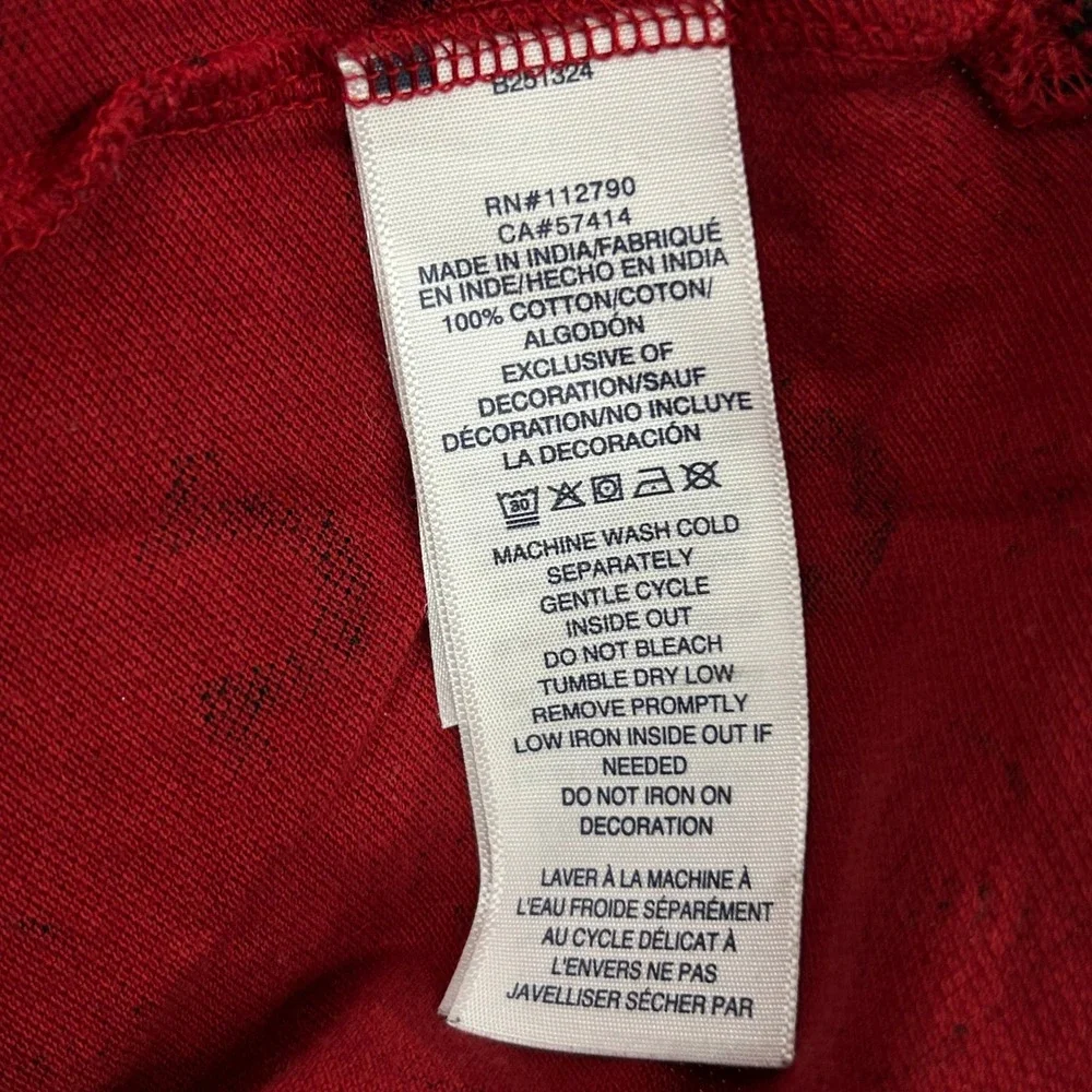 True Religion AOP Monogram Polo Shirt Mens S Red Dahlia Black Preppy Streetwear